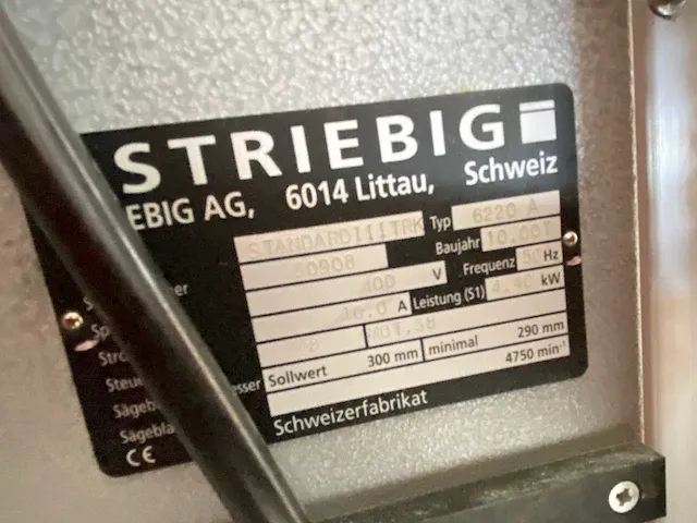 Striebig - standard iii trk - 6220a - verticale platenzaagmachine - afbeelding 20 van  25