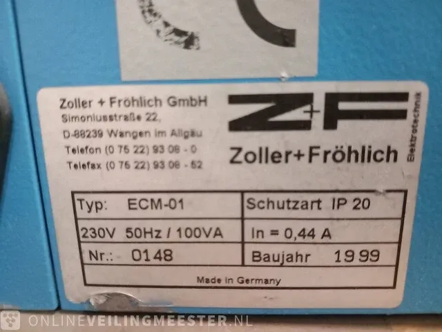 Stripmachine zoller+fröhlich, ecm-01 - afbeelding 3 van  27