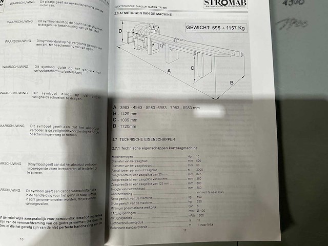 Stromab - 2005 - tr 500 - afkortcirkelzaagmachine - afbeelding 13 van  21