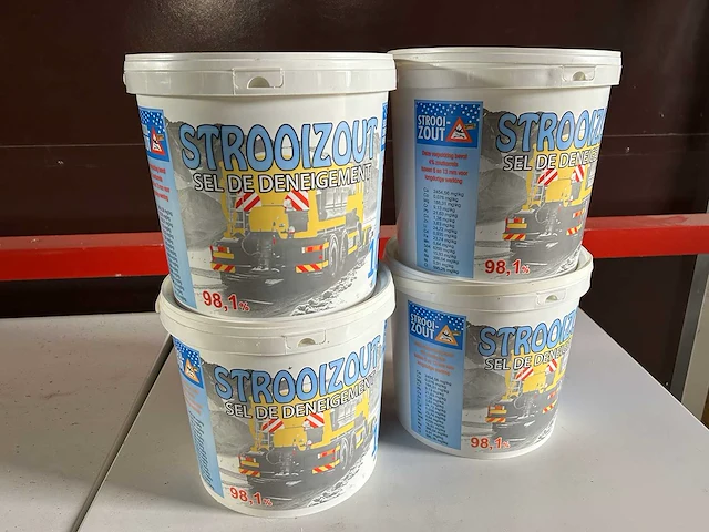 Strooizout - wegenzout - zout 10kg. (4x) - afbeelding 1 van  5
