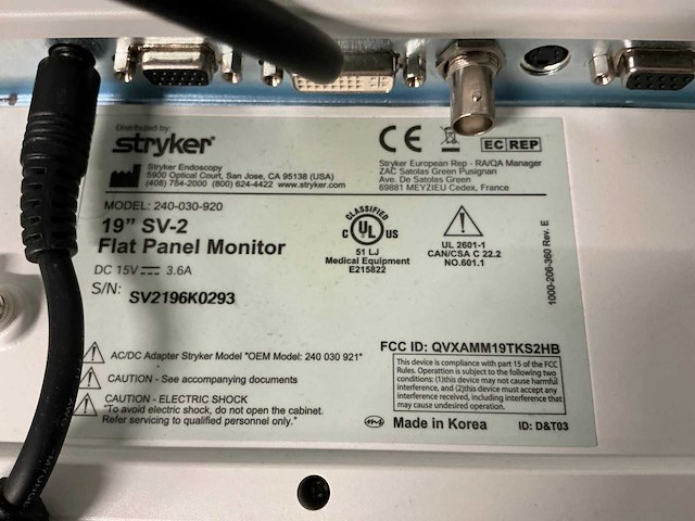 Stryker - sv-2 - monitor - afbeelding 2 van  3