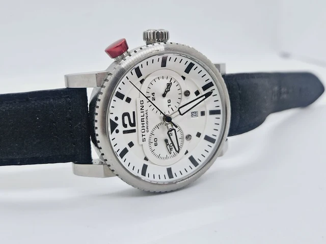 Stührling concorso gtp 356 aviator herenhorloge - afbeelding 2 van  7