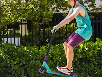 Stunt scooter / stunt step retro purple blauw / lila - afbeelding 3 van  10