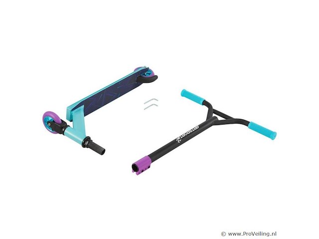Stunt scooter / stunt step retro purple blauw / lila - afbeelding 10 van  10