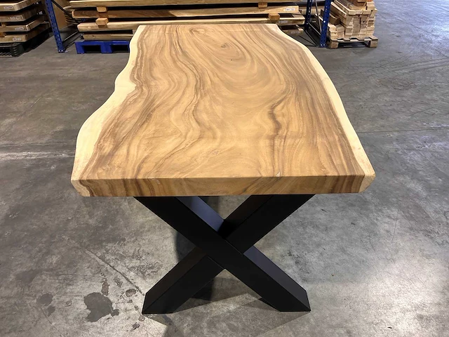 Suar boomstam tafel 200 cm. - afbeelding 3 van  3