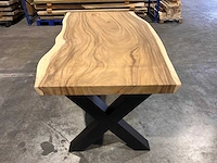 Suar boomstam tafel 200 cm. - afbeelding 3 van  3