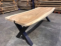 Suar boomstam tafel 220 cm. - afbeelding 1 van  3