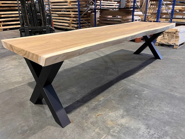 Suar boomstam tafel 300 cm. - afbeelding 1 van  4