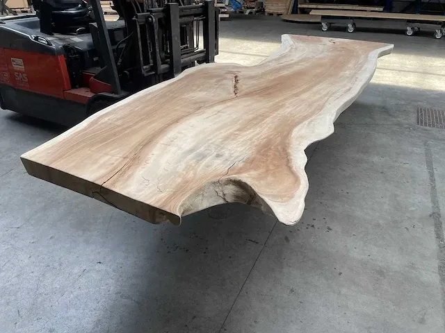 Suar boomstam tafelblad 350 cm. - afbeelding 3 van  5