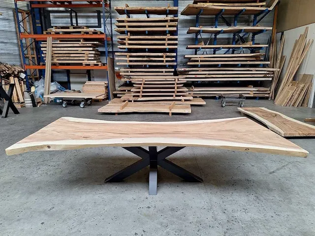 Suar boomstamtafel 300 cm. - afbeelding 1 van  5