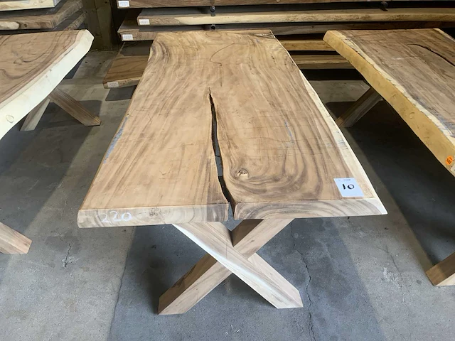 Suar houten boomstamblad tafel - afbeelding 2 van  4