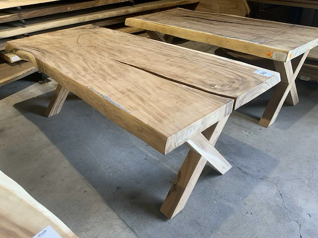 Suar houten boomstamblad tafel - afbeelding 4 van  4