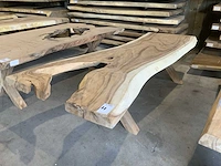 Suar houten boomstamblad tafel - afbeelding 1 van  6