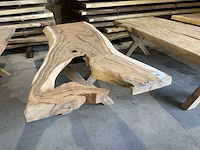 Suar houten boomstamblad tafel - afbeelding 2 van  6