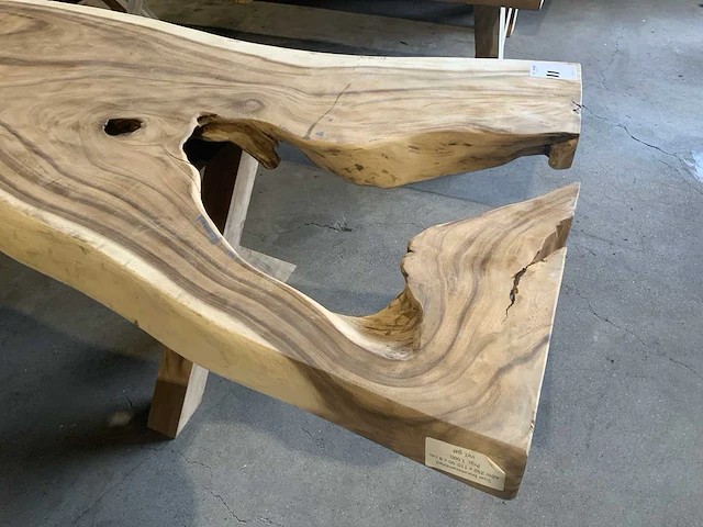 Suar houten boomstamblad tafel - afbeelding 5 van  6