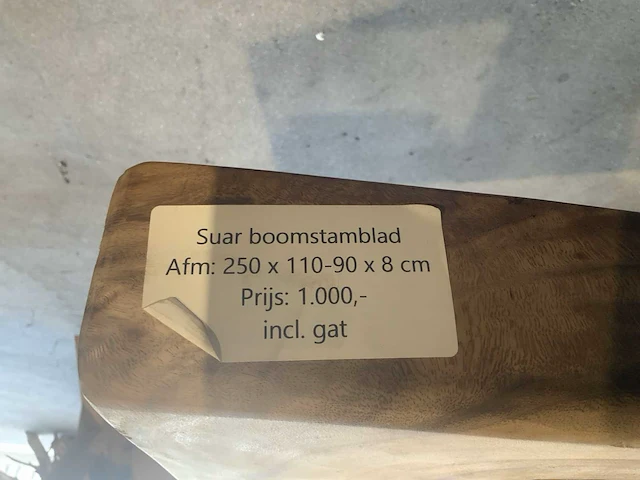 Suar houten boomstamblad tafel - afbeelding 6 van  6