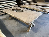 Suar houten boomstamblad tafel - afbeelding 3 van  7