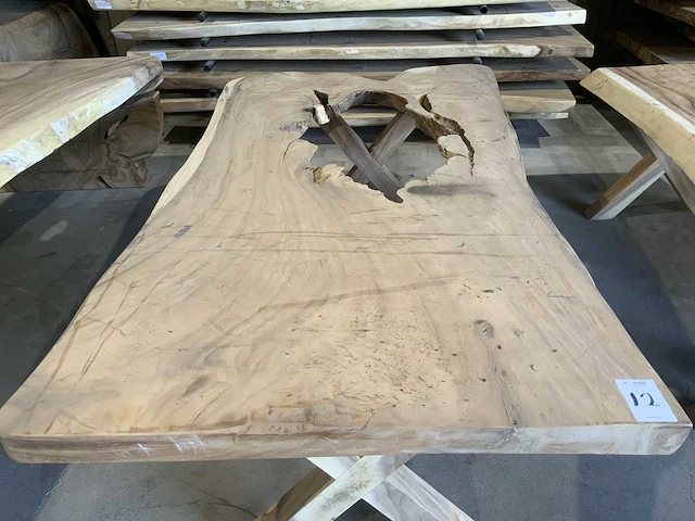 Suar houten boomstamblad tafel - afbeelding 4 van  7