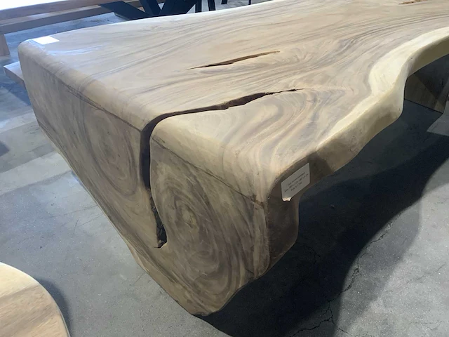 Suar houten boomstamblad tafel - afbeelding 2 van  6