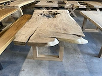 Suar houten boomstamblad tafel - afbeelding 2 van  6