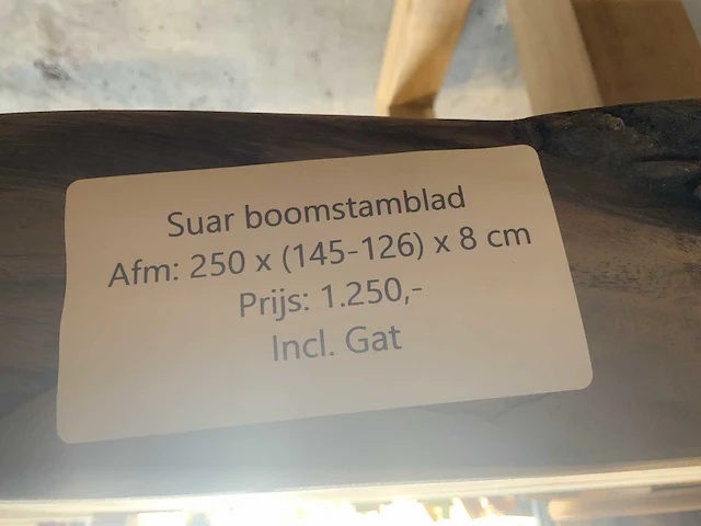 Suar houten boomstamblad tafel - afbeelding 6 van  6