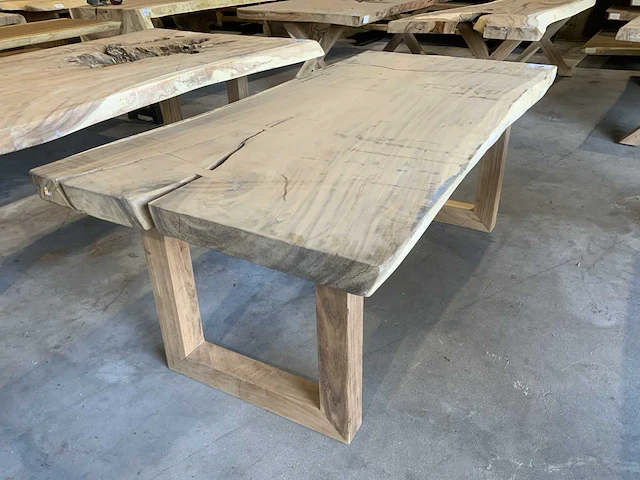Suar houten boomstamblad tafel - afbeelding 1 van  5