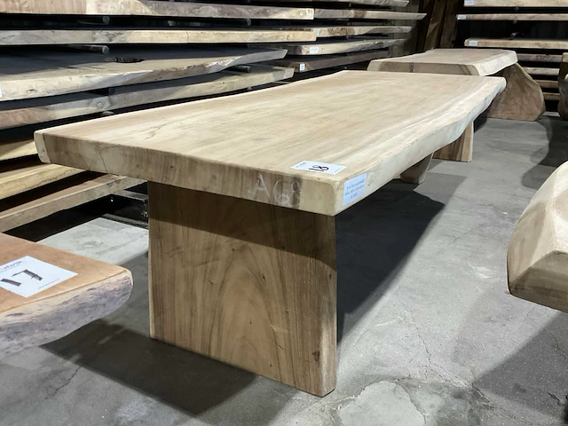 Suar houten boomstamblad tafel - afbeelding 2 van  6