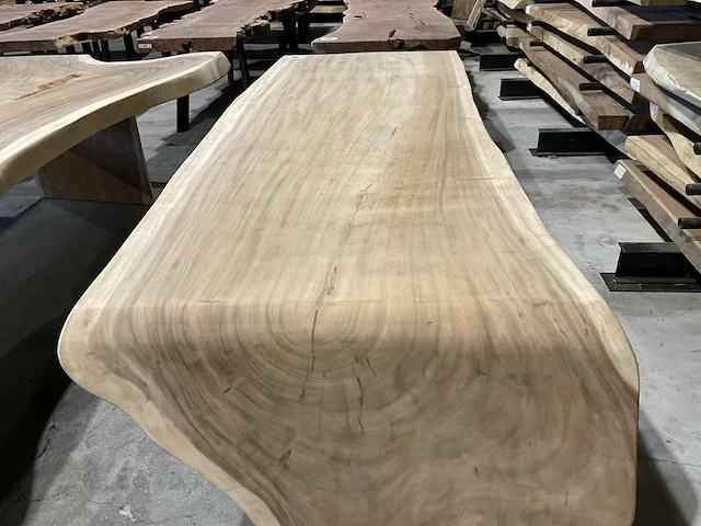 Suar houten boomstamblad tafel - afbeelding 4 van  6