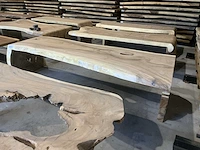 Suar houten boomstamblad tafel - afbeelding 2 van  7