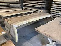 Suar houten boomstamblad tafel - afbeelding 3 van  7