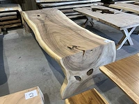 Suar houten boomstamblad tafel - afbeelding 5 van  7