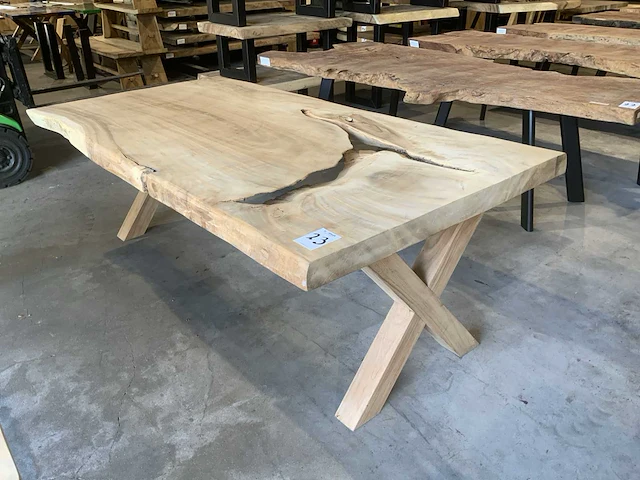 Suar houten boomstamblad tafel - afbeelding 2 van  6