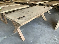 Suar houten boomstamblad tafel - afbeelding 1 van  6