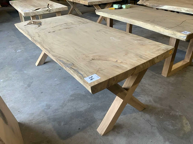 Suar houten boomstamblad tafel - afbeelding 3 van  6