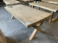 Suar houten boomstamblad tafel - afbeelding 3 van  6