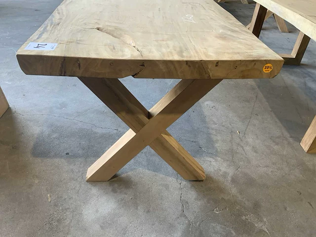 Suar houten boomstamblad tafel - afbeelding 4 van  6
