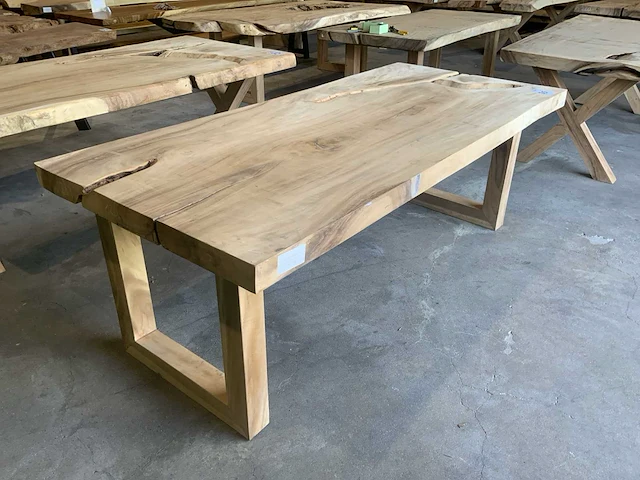 Suar houten boomstamblad tafel - afbeelding 1 van  6