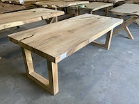 Suar houten boomstamblad tafel - afbeelding 1 van  6