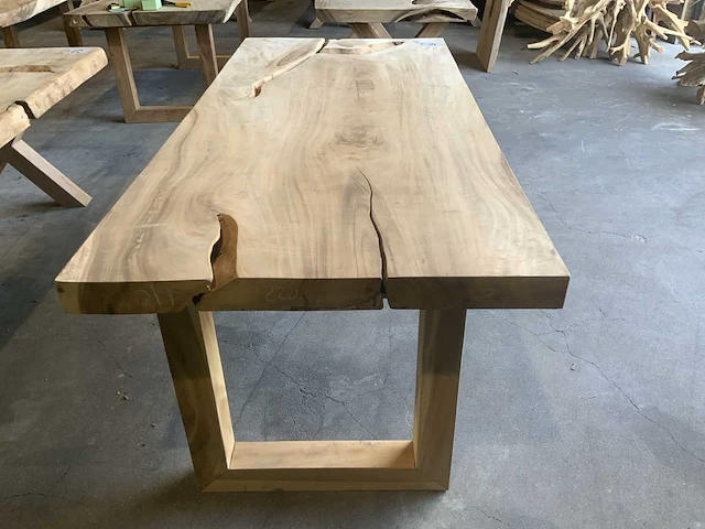Suar houten boomstamblad tafel - afbeelding 2 van  6