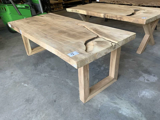 Suar houten boomstamblad tafel - afbeelding 3 van  6
