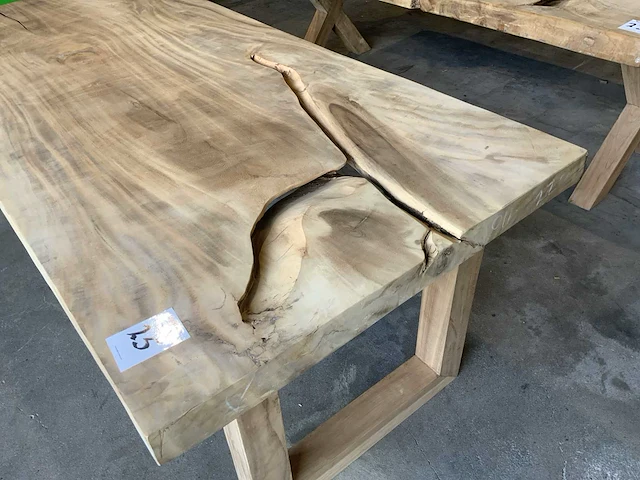 Suar houten boomstamblad tafel - afbeelding 4 van  6