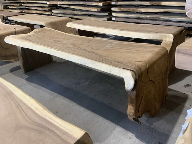 Suar houten boomstamblad tafel - afbeelding 2 van  6