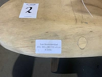 Suar houten boomstamblad tafel - afbeelding 3 van  6