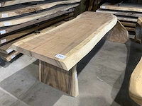 Suar houten boomstamblad tafel