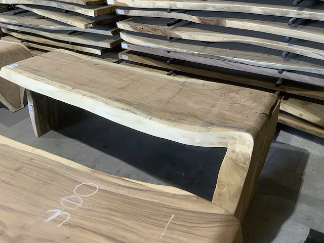 Suar houten boomstamblad tafel - afbeelding 2 van  7
