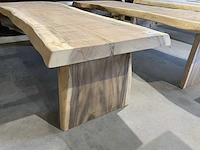 Suar houten boomstamblad tafel - afbeelding 4 van  7
