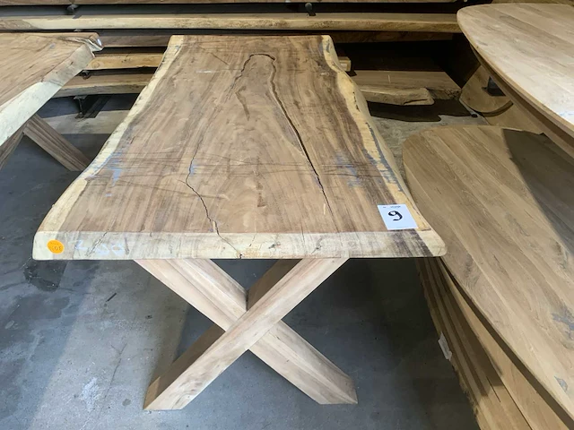 Suar houten boomstamblad tafel - afbeelding 2 van  5
