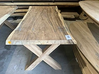 Suar houten boomstamblad tafel - afbeelding 2 van  5