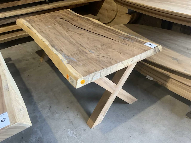 Suar houten boomstamblad tafel - afbeelding 3 van  5