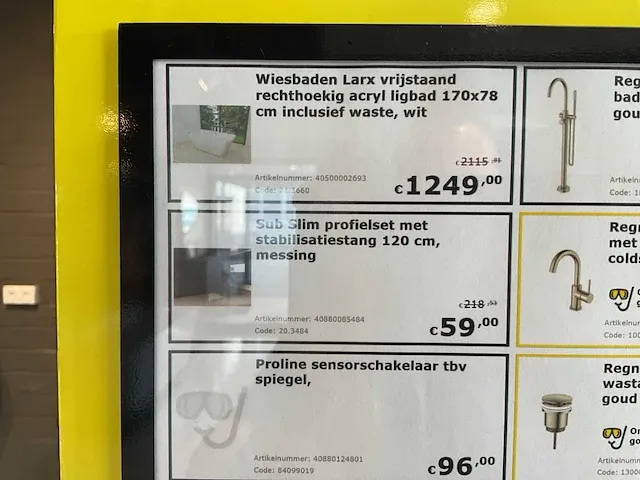 Sub slim douchewand - afbeelding 6 van  6
